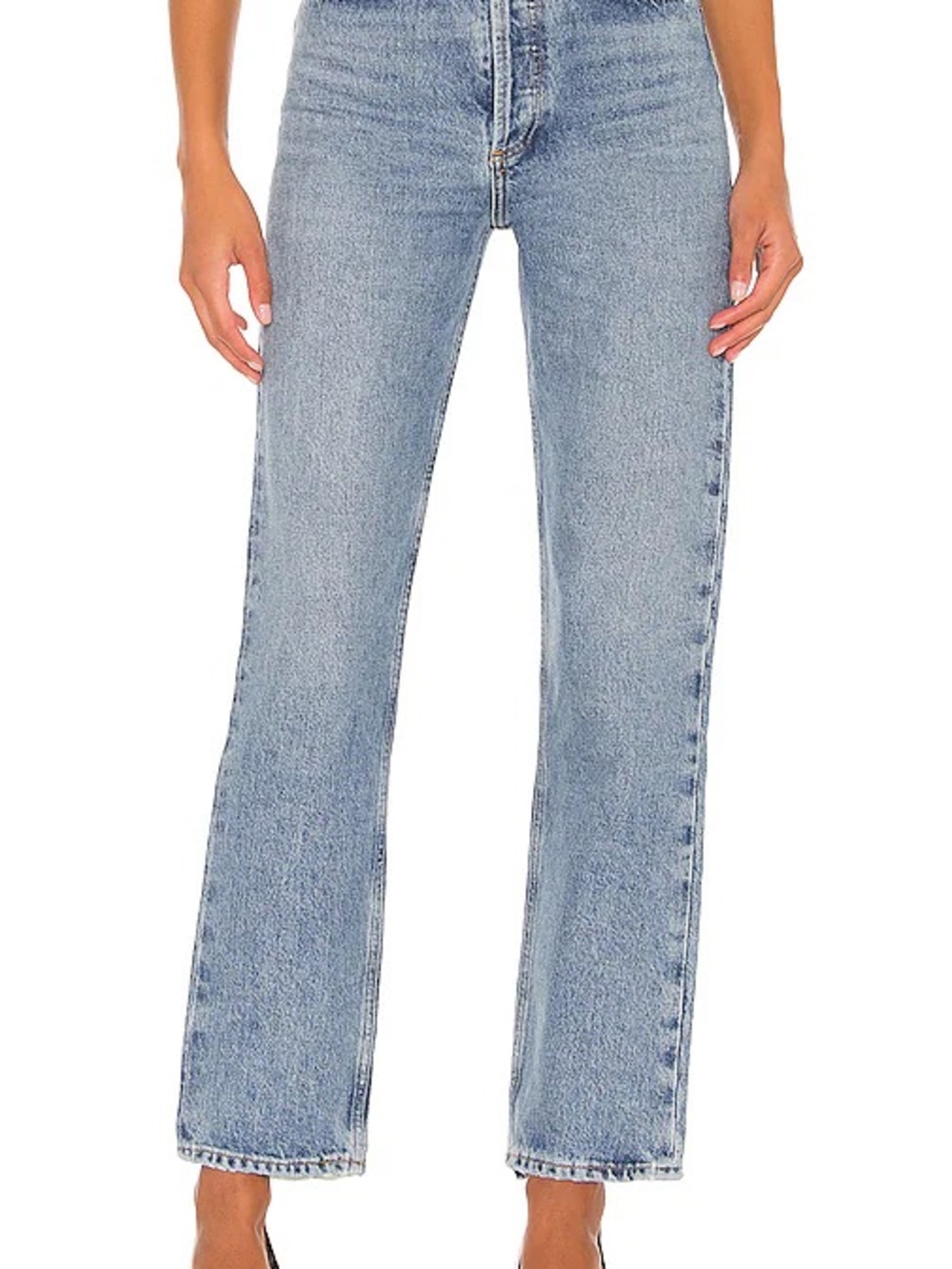 Agolde 90’s Pinch Waist High-Rise Straight Leg Jeans in Endless